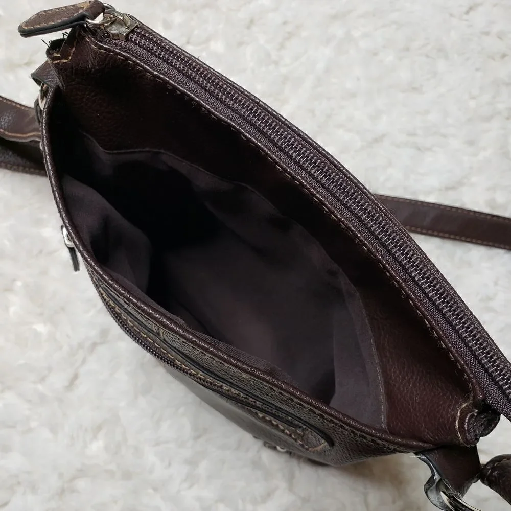 Van Heusen Brown Vegan Leather Crossbody